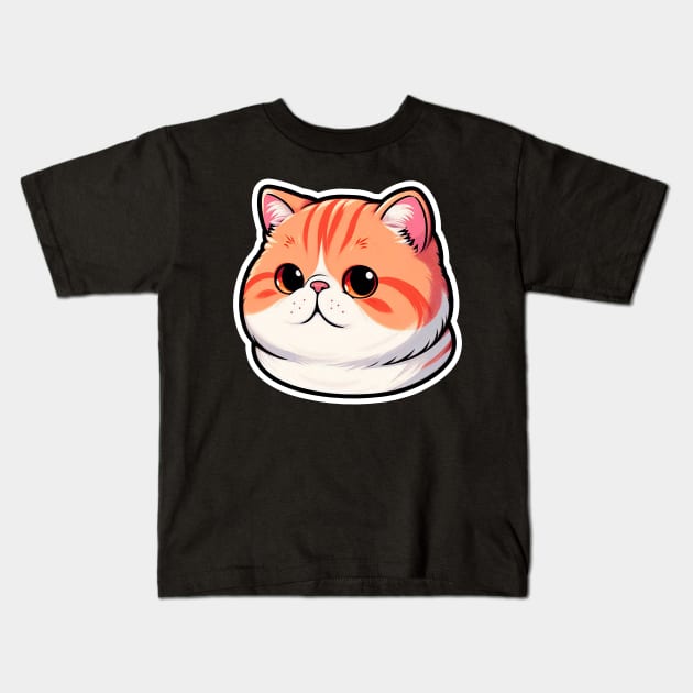 Exotic Shorthair Cat Kids T-Shirt by Plushism